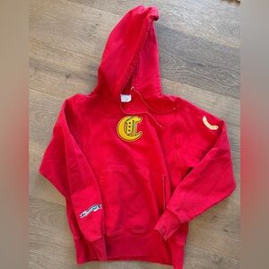 Champion Men’s Small Reverse Weave Red Hoodie